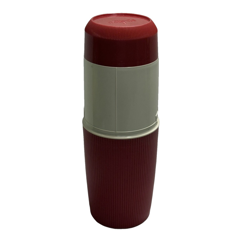 Vintage Thermos Brand Quart Wide Mouth Vacuum Jar Red - Picture 5 of 9